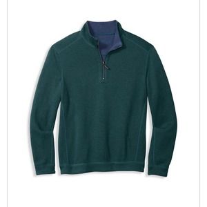 Tommy BahamaFlipshore Reversible1/2-Zip Pullover Men’s Large Color Seaway Heathe